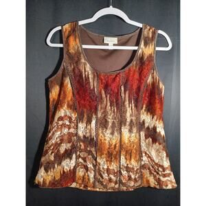 Y2K Festival Fairy Woodland Whimsical Lace Overlay Tank Top Large Dress Barn